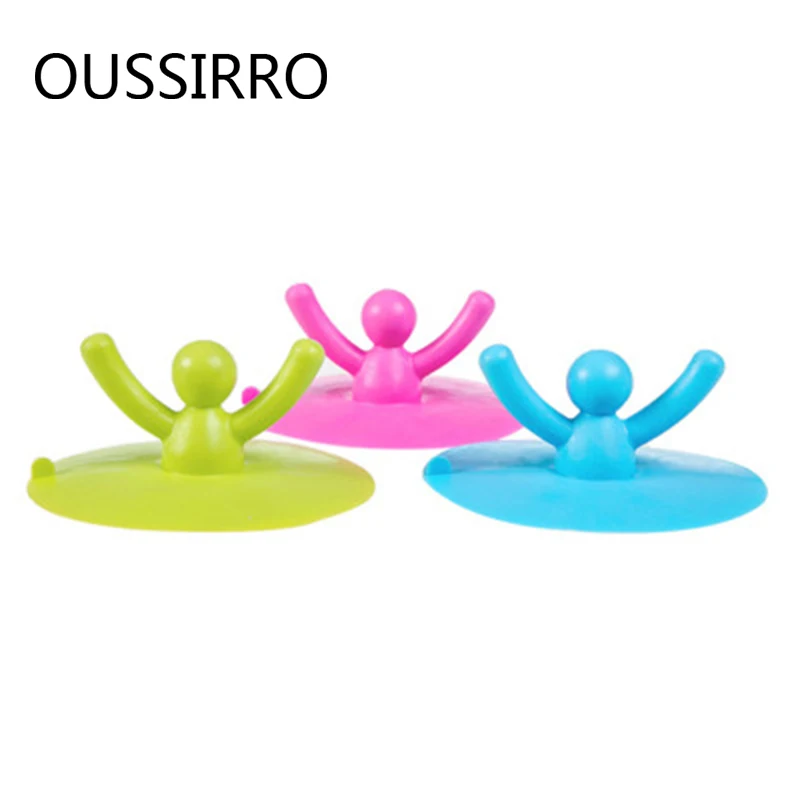 

Little Man Shape Silicone Sink Drain Plug for Bath Cover Strainer Kitchen Basin Sink Waterproof Deodorant Bathroom Floor Drain