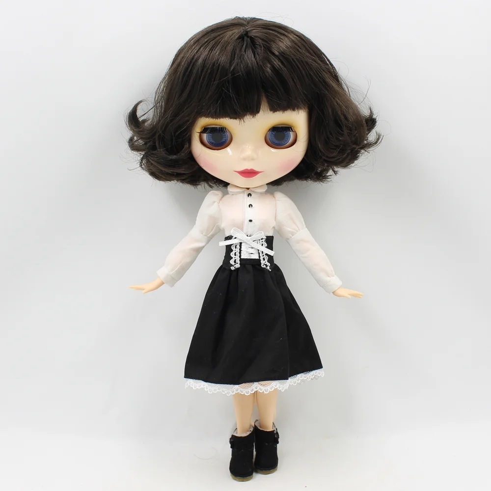 Blyth кукла Обнаженная черная короткая волосы с соединением тела blyth bjd куклы подходит DIY Мода куклы игрушки