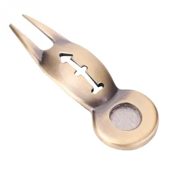 

Golf Ball Divot Tool Lightweight Anti-rust Aluminum Alloy Golf Pitch Fork Putting Green Repair Kit Groove Cleaner