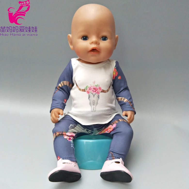 Кукольная одежда, штаны для девочек 18 дюймов, рубашка с длинными рукавами для куклы рождественский подарок для детей, одежда для новорожденных девочек