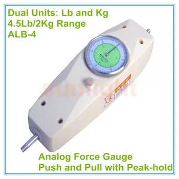 

ALB-4 4.5Lb/2Kg Analog Push and Pull Force Gauge Lb/Kg Units with Peak-hold Function