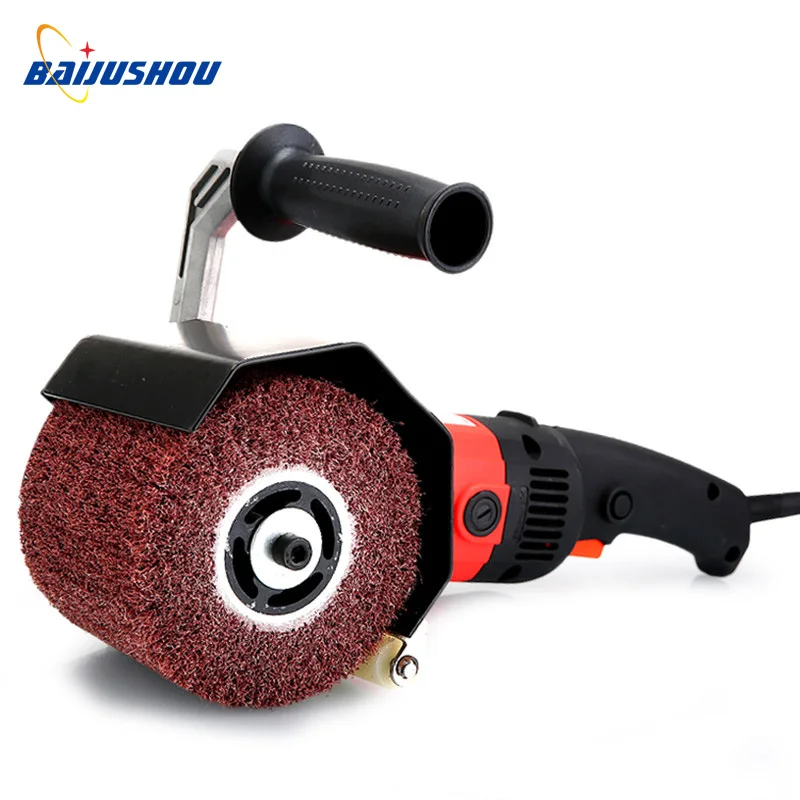 

2100W Stainless Steel Wire Drawing Machine,Portable Speed Control Polishing Machine(With fiber wheel plus the rubber wheel)