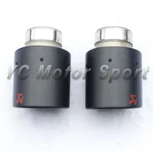 Углеродное волокно AK Стиль LHS и RHS наконечники глушителя Монтажный диаметр 64-67 мм подходит для универсального автомобиля R35 GTR M3 Z4 E89