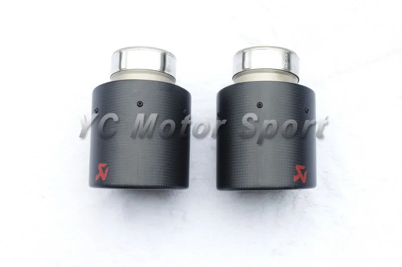 

Carbon Fiber AK Style LHS & RHS Exhaust Muffler Tips Mounting Dia 64-67mm Fit For Universal Car R35 GTR M3 Z4 E89