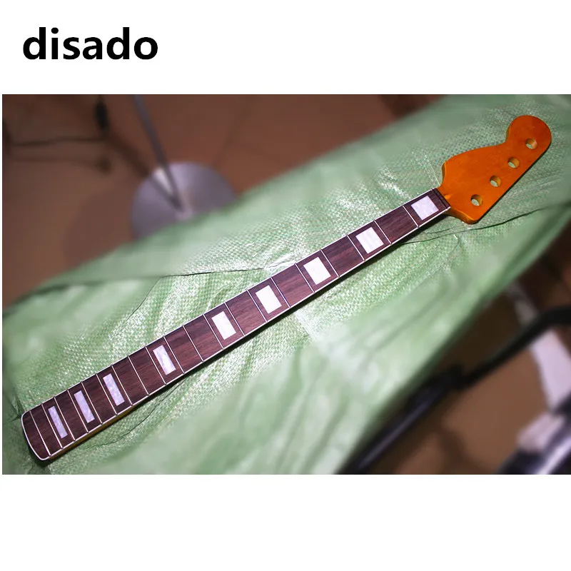 disado 20 frets reverse headstock maple electric bass guitar neck with rosewood fingerboard glossy paint guitar parts