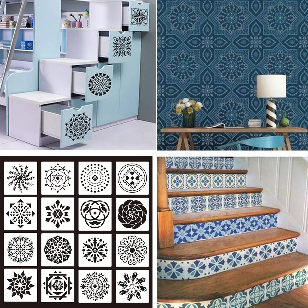 

12pcs Mandala Dotting Tools Templates Stencil Set for DIY Painting Drawing Drafting Art Craft Projects 3.177