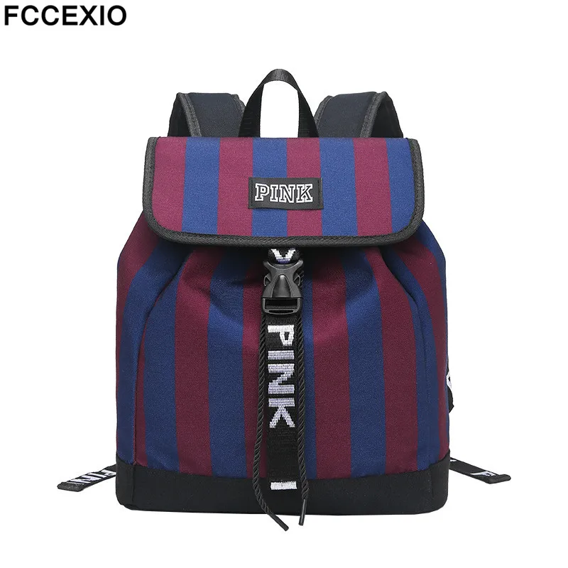 FCCEXIO 2019 جديد الوردي الظهر السفر Backbag الرجعية حزم السفر قدرة كبيرة أكياس للماء حقيبة مدرسية للجنسين حقيبة كتف