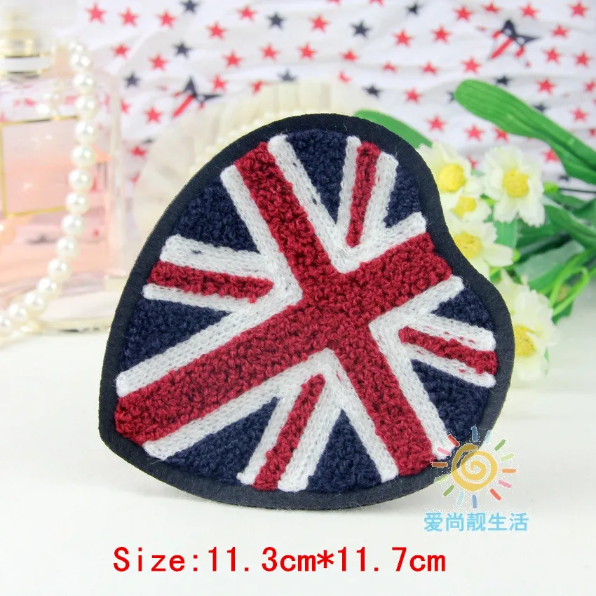 2PCS/Lot 11.4*11.7cm The British flag Embroidered Patches For Clothing accessories Backpack/Hat decoration badges Sew-on Patch | Дом и сад