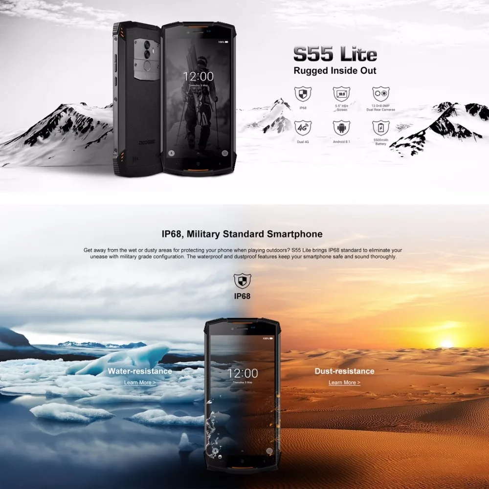 DOOGEE S55 Lite IP68 Waterproof 5.5\