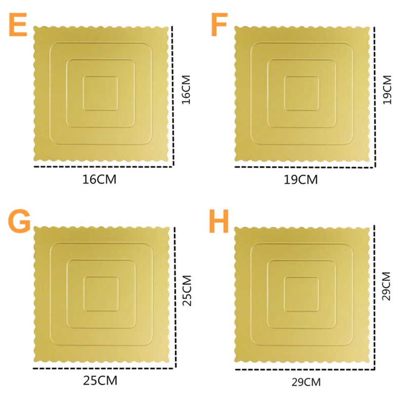 6/8/10/12 дюймов торт доска золото Бумага приспособление для изготовления тортов/базовый квадратный/круглый торт Панели картона мусс доска хлебозаводов 361