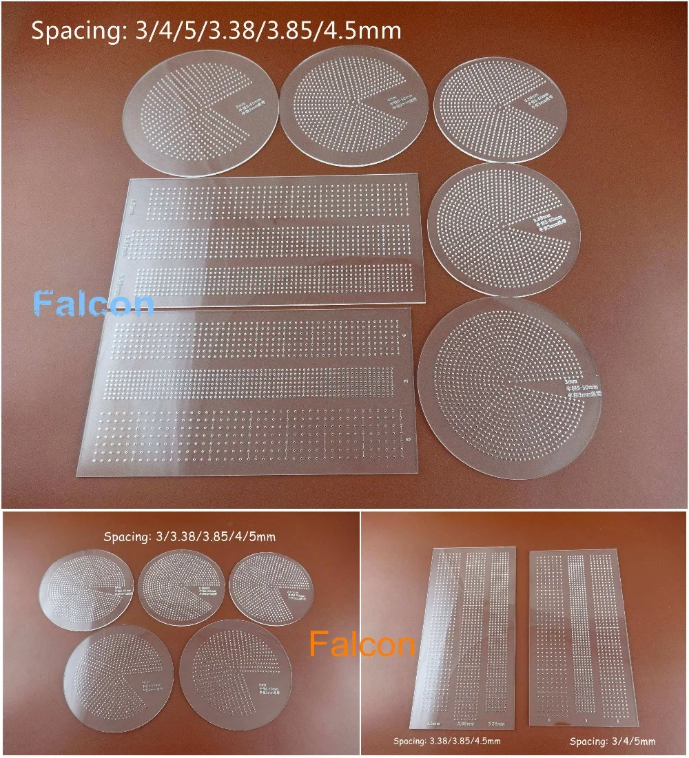 

7pcs Leather Crafts Chisel Stitch Hole Mark Spacing Ruler Template Stencil Tool Set Circle Right Angle Corner - Sewing Carving