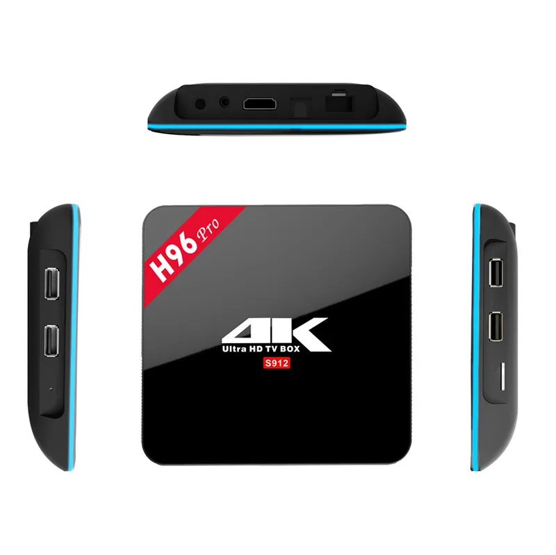 H96 PRO Amlogic S912 Восьмиядерный Cortex-A53 2G/16G Android 7,1 tv Box WiFi bt4.0 2,4G/5,8G H.265 4K медиаплеер с клавиатурой