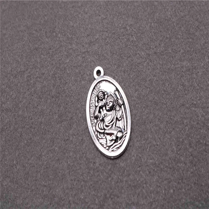 Религиозная Харизма мини медаль св. Кристофера мини Медаль Религиозные бусы медаль - Окраска металла: 1