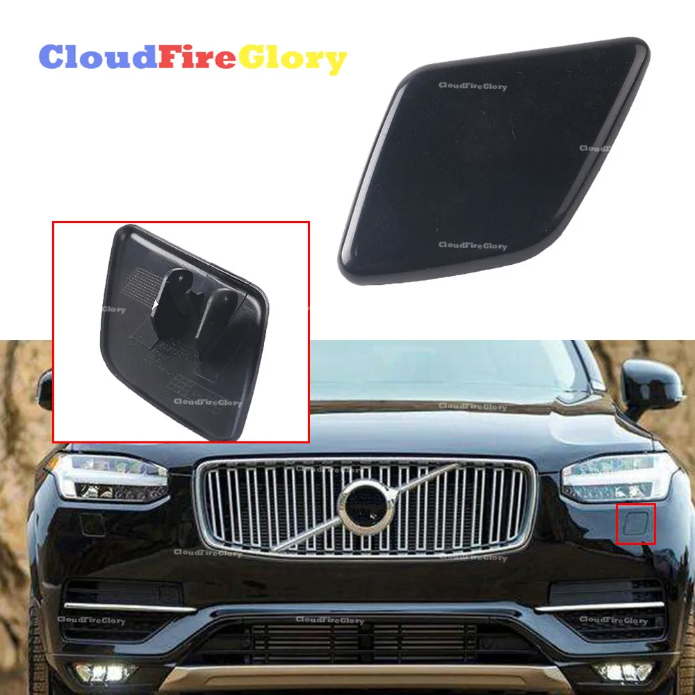 

CloudFireGlory For Volvo XC90 2007 2009 2014 Front Bumper Headlight Washer Nozzle Cover Cap Random Color Left 39875253 30678957