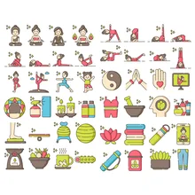 1 шт. Йога спортивное оборудование корейский Precut украшения наклейки Настольный органайзер школьные принадлежности офисные аксессуары