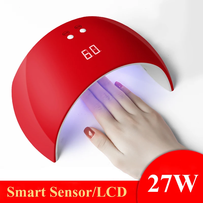 

SUN A1 UV LED Lamp Smart Sensor Nail Dryer 9 LEDs 27W LCD Nail Lamp for LED UV Gel Nail Polish Nail Art Tools 60s/90s Timer set