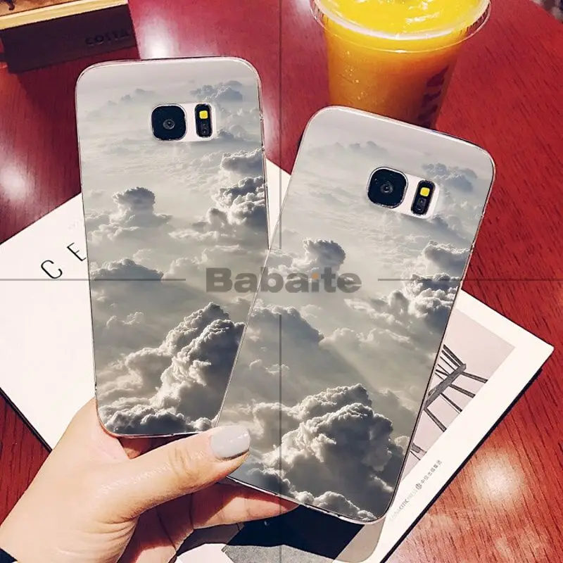 Babaite White clouds Colorful Cute Phone Accessories Case for Samsung S9 S9 plus S5 S6 S6edge S6plus S7 S7edge S8 S8p Cellphones