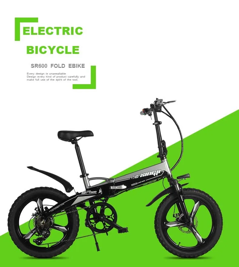 Perfect 20 Inch 48 V Lithium Battery Electric Bicycle 250w Engine Rear Wheel Hidden Aluminum Folding Electric Bike Tyres 2.4 Bold 0