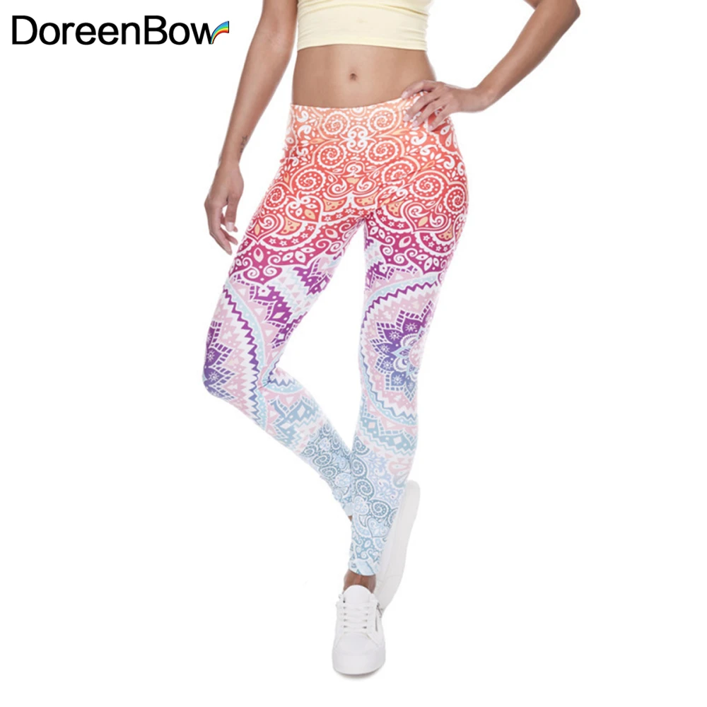 DoreenBow Classic 3D Print Aztec Ombre Leggings Women Causal Jeggings ...