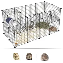 DIY комбинированная проволочная сетка клетка для домашних животных клетка для собак кошек кроликов многофункциональная забор железная клетка морская свинка Металлические Клетки для хомяка