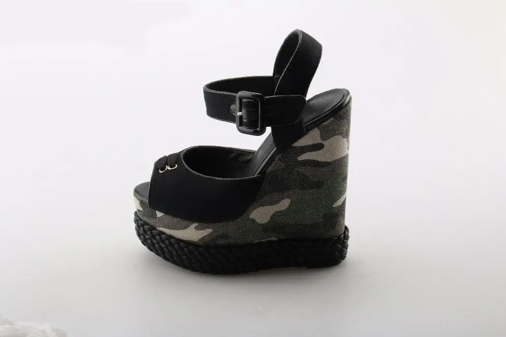 Hot-Selling-Women-Summer-Black-Thick-Bottom-Muffin-Wedge-Shoes-Platform-super-fashion-with-high-quality