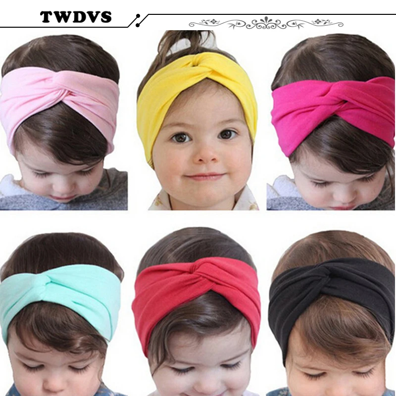2018 TWDVS Stretch Twist Headband Kids Turban Hair band Wrap Bandana