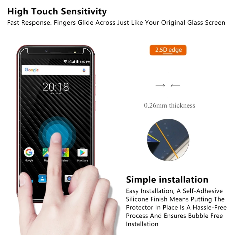 10 шт./лот 2.5D 0 26 мм Премиум Закаленное стекло для Ulefone T1 5 дюймов Защитная пленка