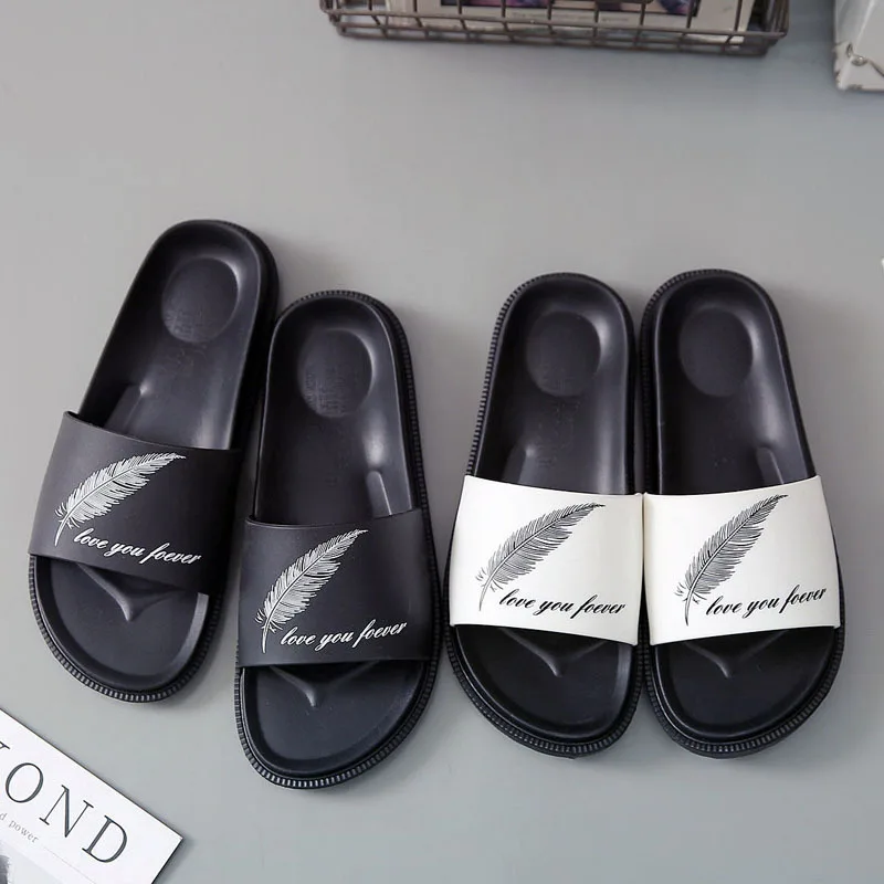 Summer Graffiti Slippers Men Casual Sandals Leisure Soft Slides Eva Massage Beach Slippers Water Shoes Men's Sandals