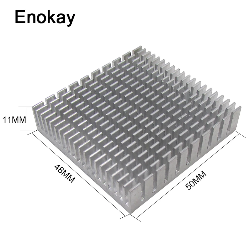 

Wholesale 5 Pieces Aluminum HeatSink 50mm IC Chipset Heat sink Cooling Fin 50x48x11mm