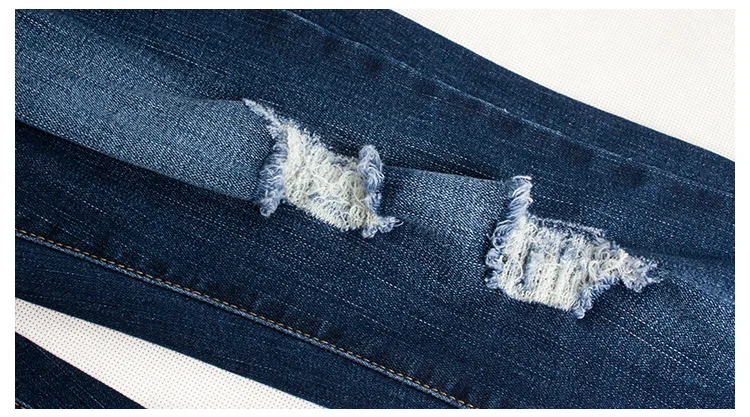 2018 Europe and the United States Women's new high-rise jeans Pearl beaded women's summer jeans trousers (14)