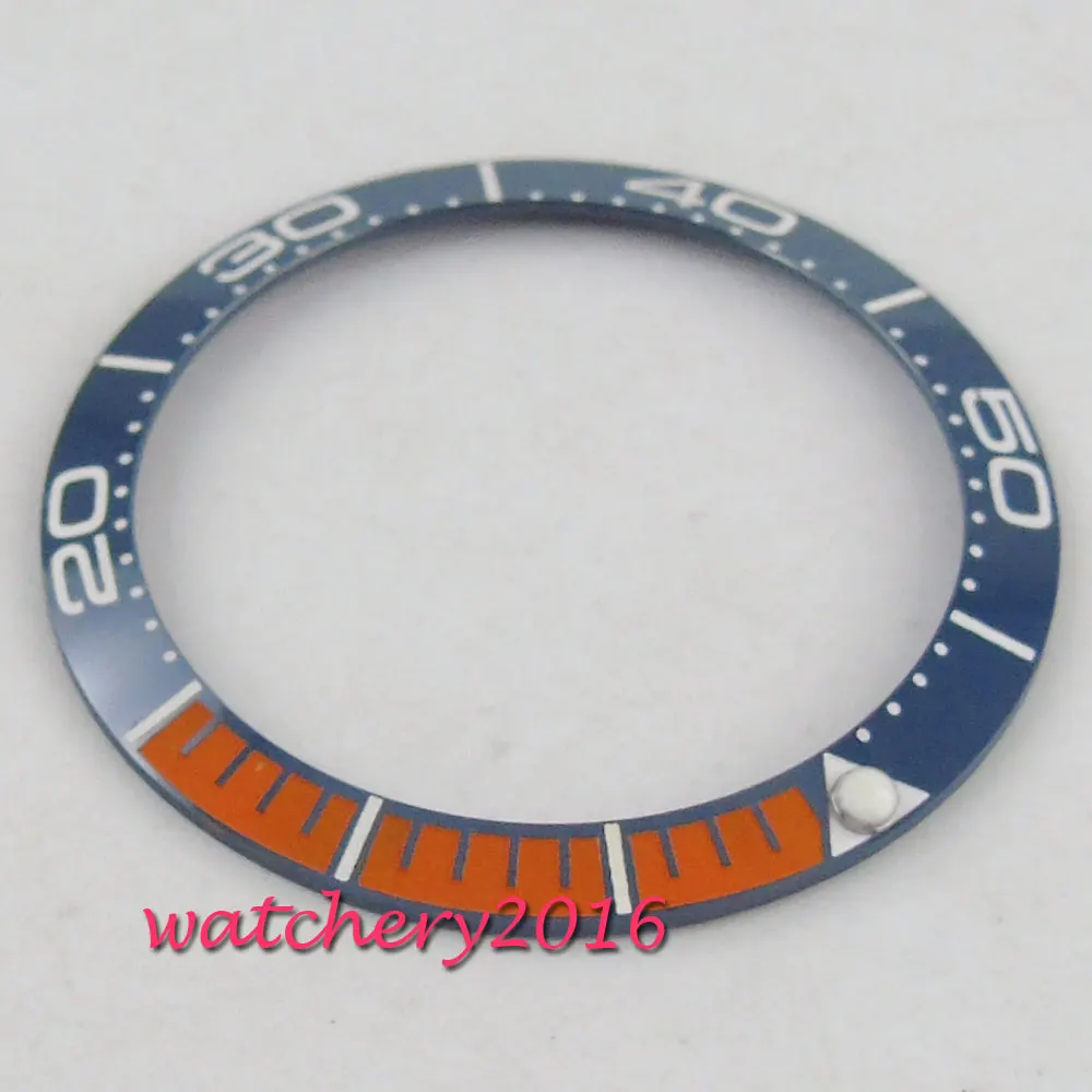38mm Blue & Orange Ceramic bezel insert for 40mm submariner GMT automatic men's watch