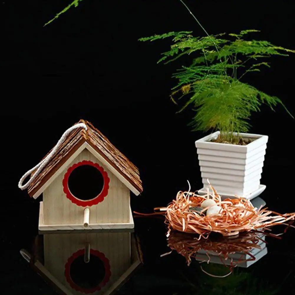 Креативные деревянные птичьи домики гнездо для голубя Finch Wren воробьи маленькие животные колибри