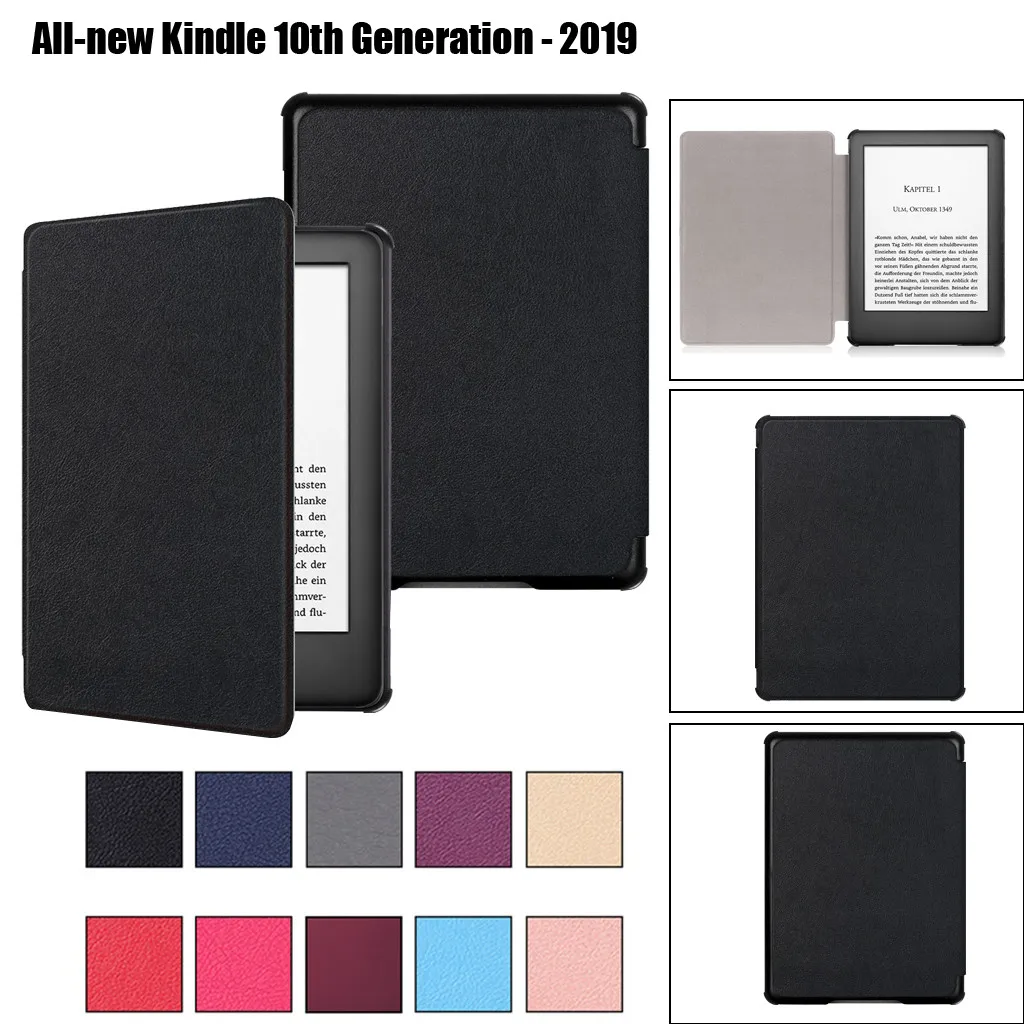 Для Amazon Новинка Kindle 10th поколения 6-дюймовый датчик сна автоматическое Пробуждение кожаные туфли на плоской подошве с длинными рукавами анти-поверхность препятствует скольжению и износостойкость