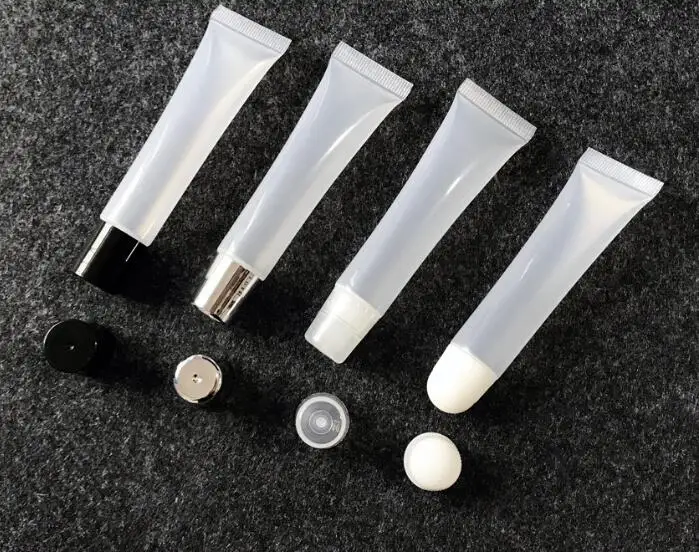 

100pcs/lot 15g Empty Lipstick Tube,Lip Balm Soft Hose,Makeup Squeeze Sub-bottling,Clear Plastic Lip Gloss Container