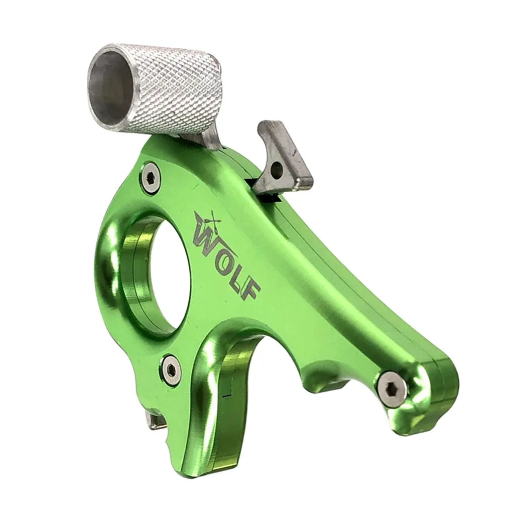 Aluminum Alloy Compact 3 Finger Archery Compound Bow Release Aid Thumb Trigger Hunting Accessories