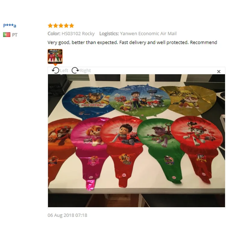 

Paw Patrol Foil Balloons Hand stick Hot Cartoon Dog Handheld Globos Birthday Party Decorations Kids Toys Chase Marshall Baloon