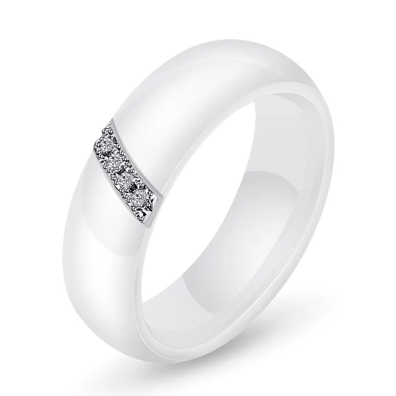 Mostyle модное ювелирное женское кольцо с AAA кристаллом 8 мм X Крест керамические кольца для женщин аксессуары для свадебной вечеринки - Цвет основного камня: 14000