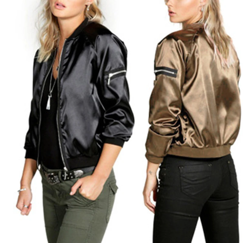 

2019 New Winter Jacket Women's Sequin Women's Jacket Harajuku O-Neck Solid Zipper Punk Carnival Korean Jacket