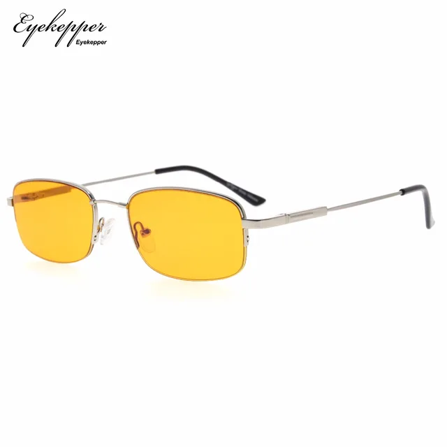Special Price DS1704 Eyekepper 97% Blue Light Blocking Readers-Half Rim Better Sleep Computer Reading Glasses-Memory Titanium Men Women