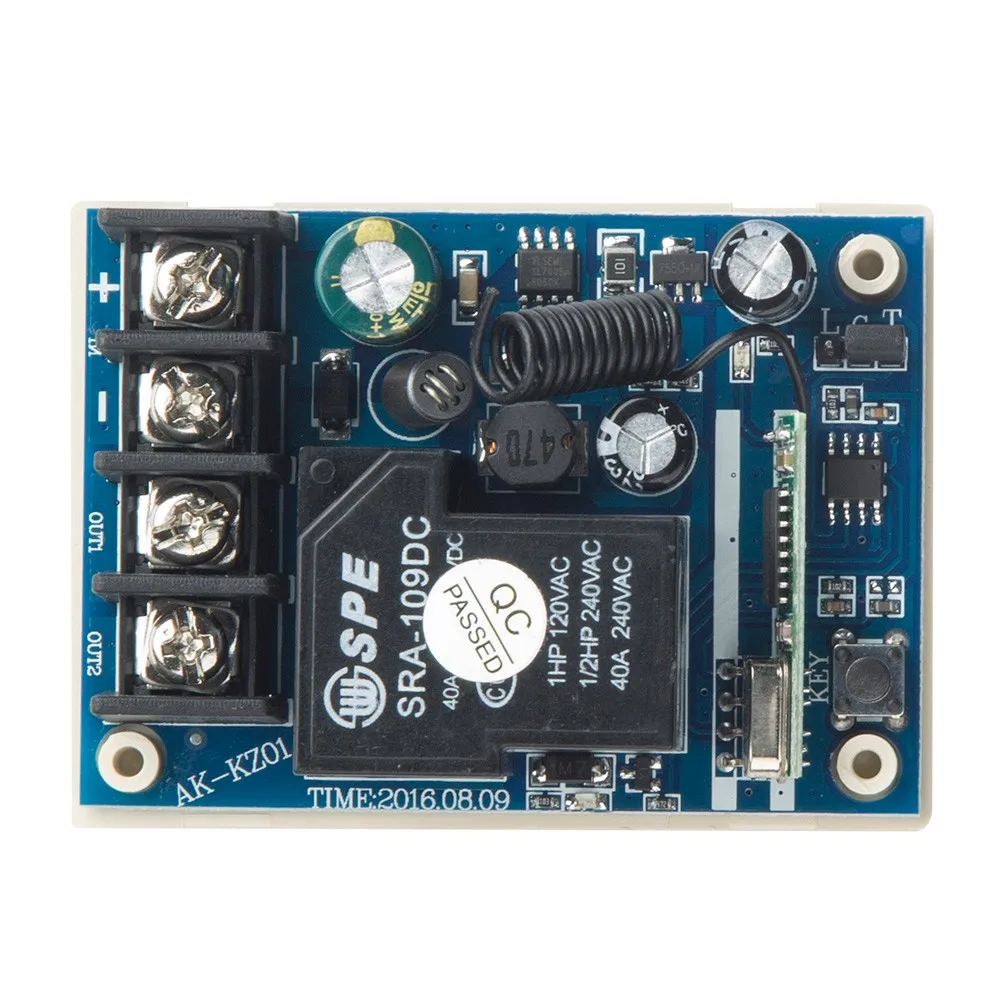 DC 12V 24V 36V 48V 8A 1 CH RF беспроводной пульт дистанционного управления 2 * приемника и 4