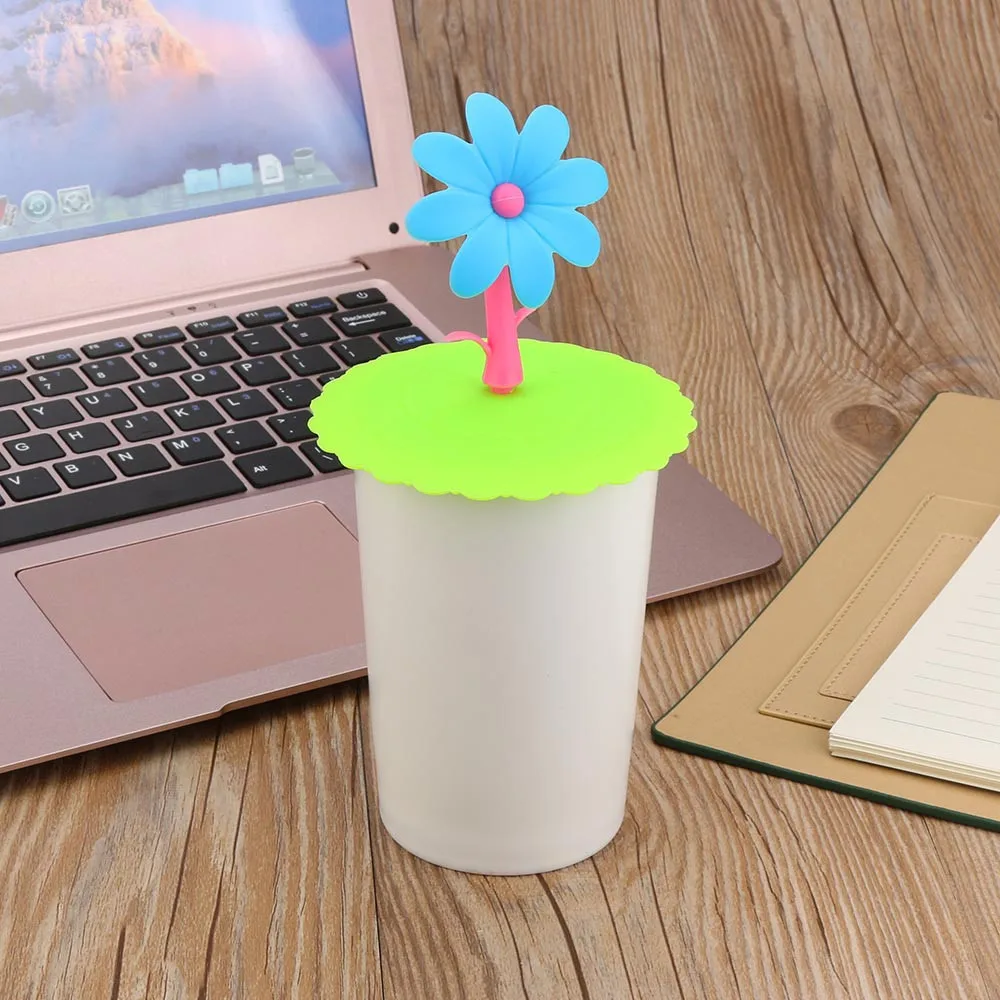 C Sapling silicone cup cover lids Cup Drinking Wash Gargle Cup Silicone Covers Thermal Cup Coffee Mug Water Home mugs FS25 - Цвет: BU