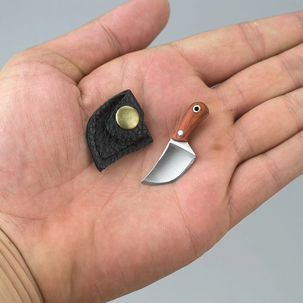 

Mini Machete with Sheath Fixed Blade Knife Camping Straight Knife Wood 2019 New