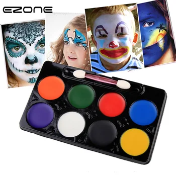 

EZONE 8 Colors Body Face Oil Painting Professional DIY Painting Oil Art Make Up Use In Face Or Body Makeup Face Office Supply