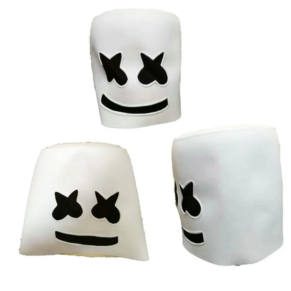 Маска DJ Marshmello для косплея на все лицо латексные аксессуары женщин и