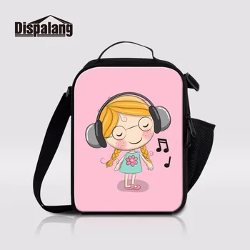 

Dispalang Musical Girl Thermal Cooler Picnic Bag Lunchbox For Children Lancheira Thermo Lunch Bag Multi-function Meal Package