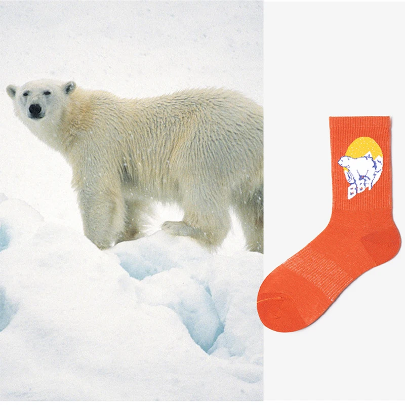 

VVQIharajuku women socks kawaii animal streetwear men socks funny Bull bear japanese cute socks Halloween gift lovers socks cool