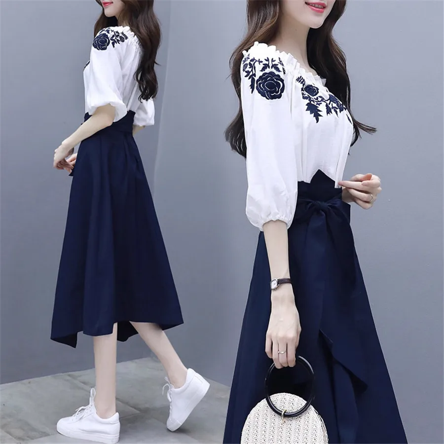 Женское платье во французском ретро стиле костюм из двух предметов с юбкой до