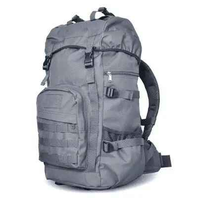 Уличный военный армейский 50л тактический рюкзак, походная сумка, походный рюкзак большой емкости, рюкзак для путешествий - Цвет: gray