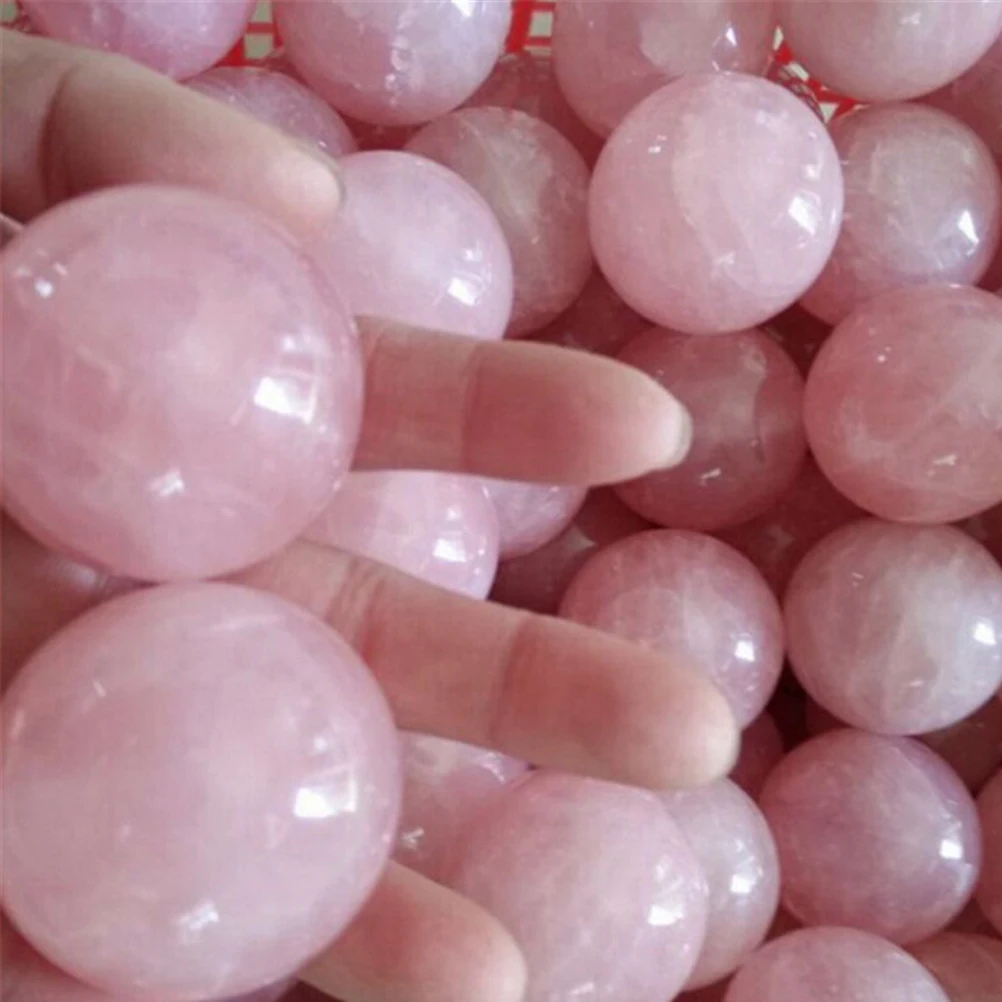 20mm Healing Crystal Natural Pink Rose Quartz Gemstone Ball Divination Sphere Collection Wedding Decor | Дом и сад
