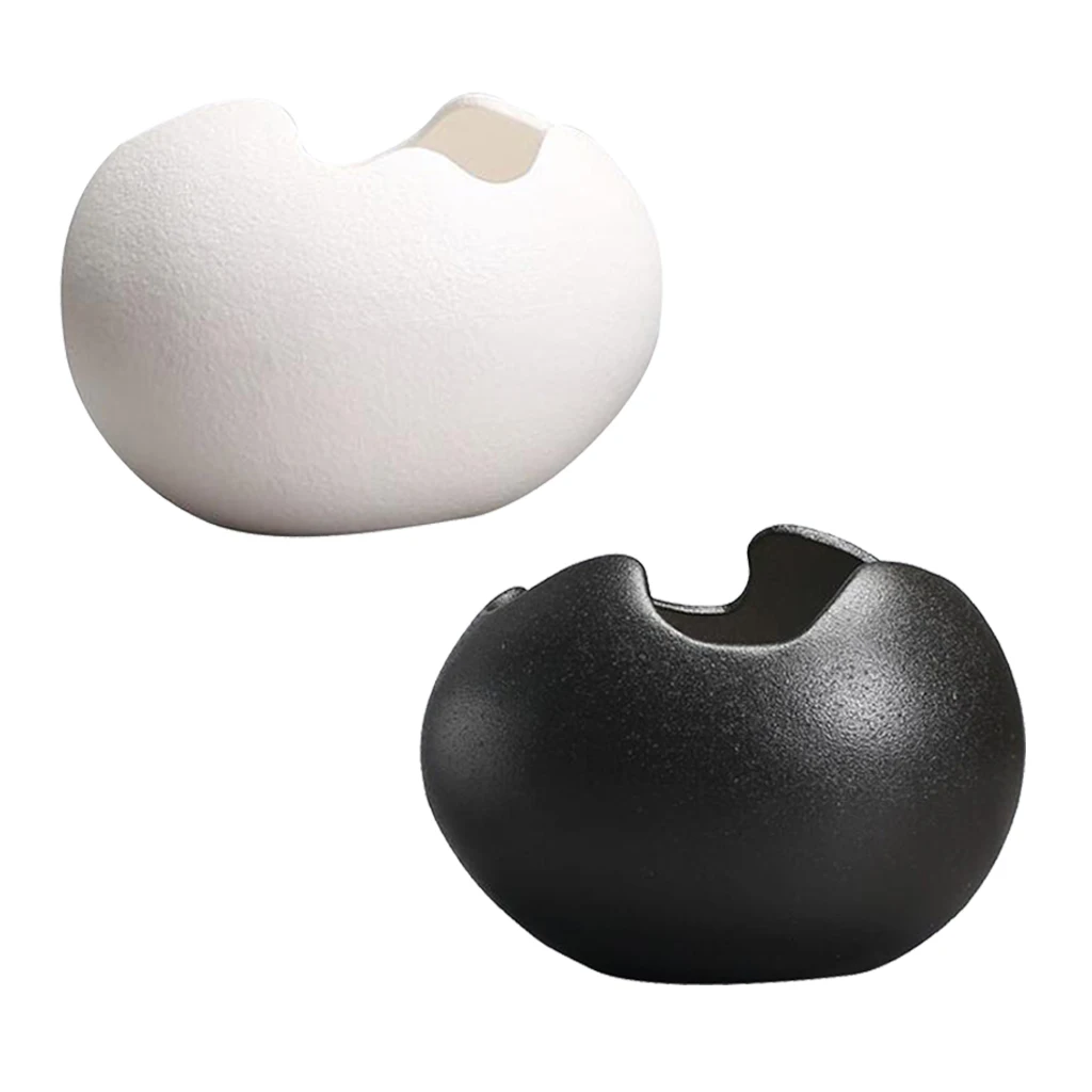 2pcs European Style Vintage Hydroponics Flower Succulent Nursery Black&White Garden Pots & Planters Home Docoration